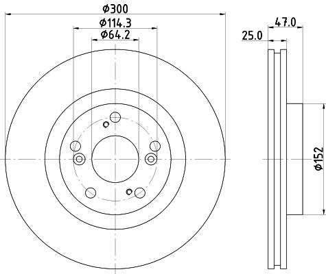 HELLA PAGID Bremžu diski 8DD 355 110-301